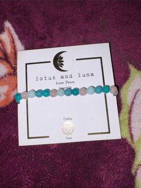 Lotus and Luna Pink & Turquoise Beaded Bracelet